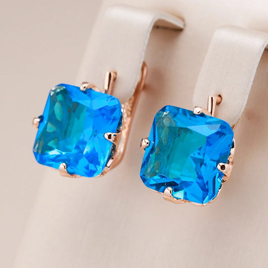 LA Blue Natural Zircon English Earrings for Women